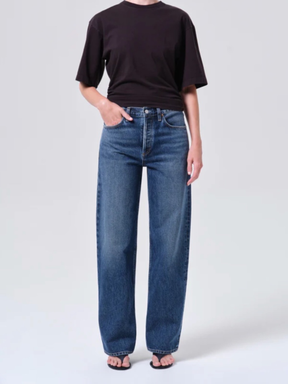 Agolde Arc Straight-Leg Jeans in Medium Blue Wash